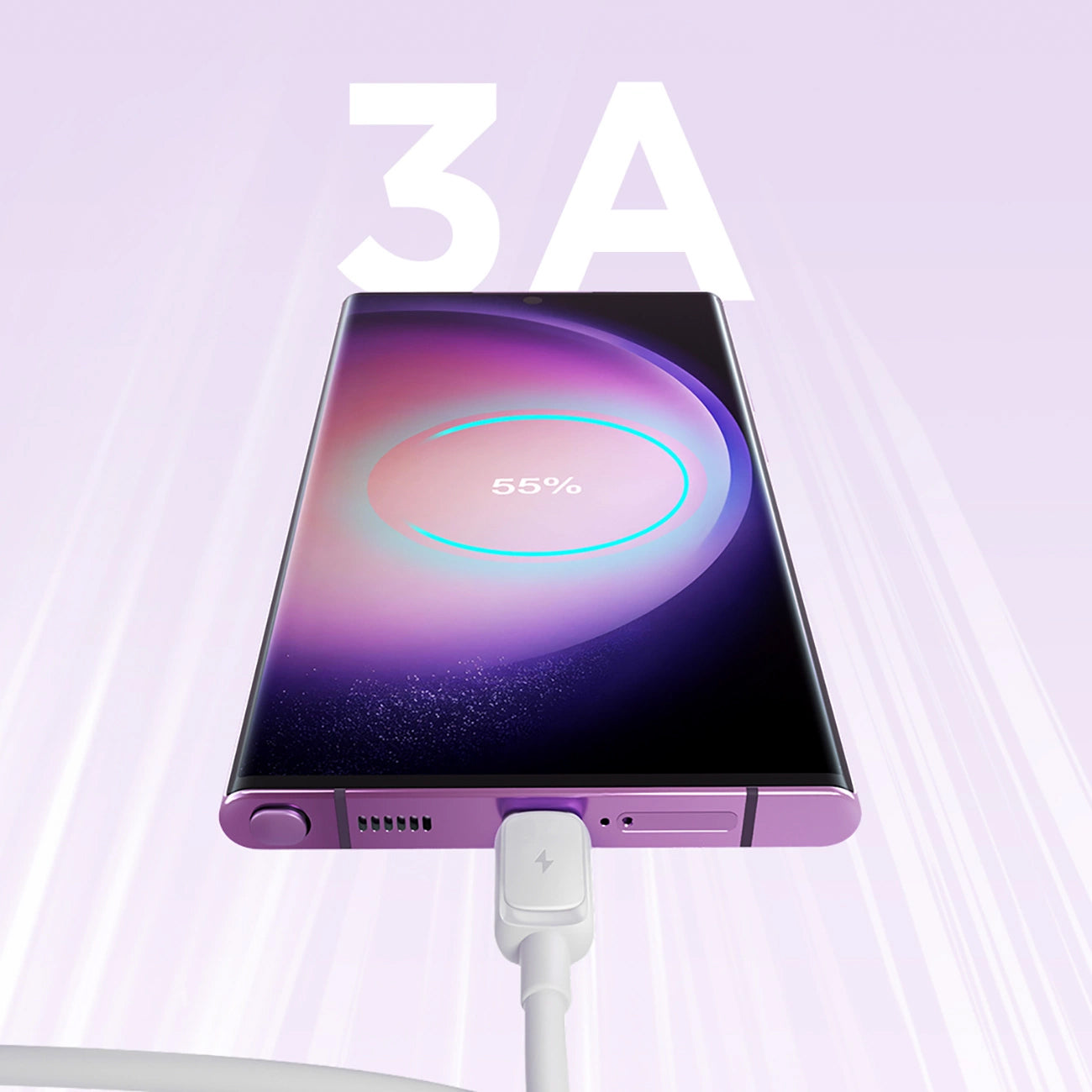 USB-A - USB-C Joyroom S-A14 data- og ladekabel, 20W, 1.2m, Hvit