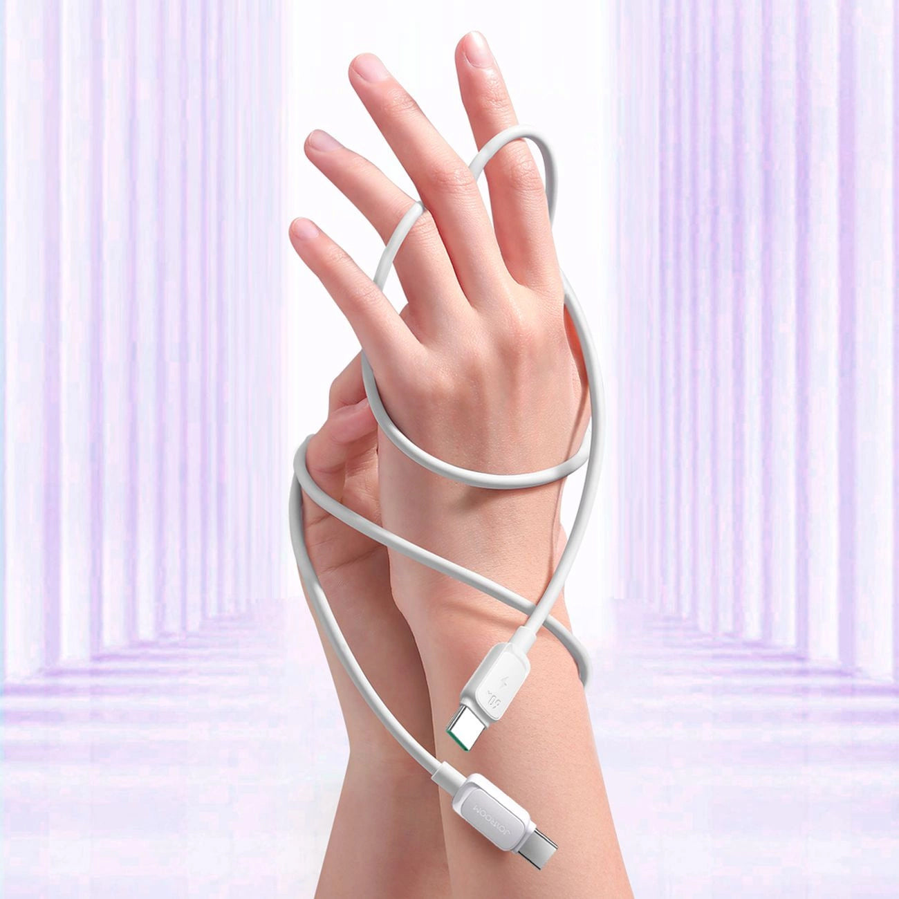 USB-C til USB-C data- og ladekabel Joyroom S-A14, 60W, 1.2m, Hvit
