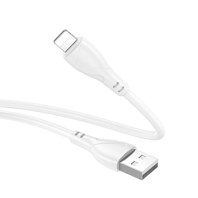 USB-A - Lightning Borofone BX121 Energy data- og ladekabel, 18W, 1m, Hvit