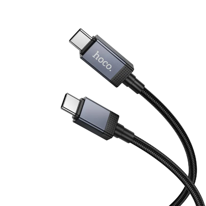 USB-C til USB-C data- og ladekabel HOCO X118 Display, 60W, 1m, Svart