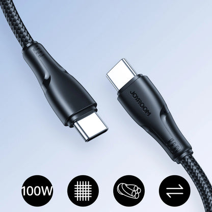 USB-C data- og ladekabel - USB-C Joyroom S-A11, 60W, 0,25m, Svart