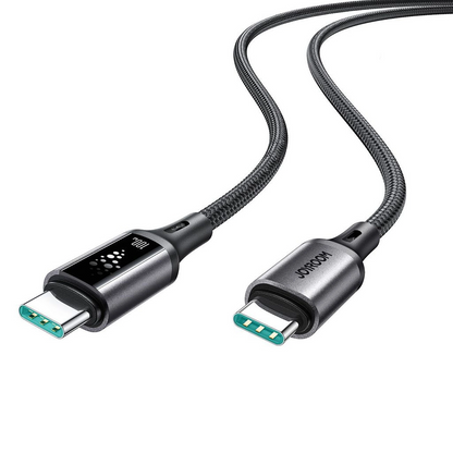 USB-C til USB-C data- og ladekabel Joyroom S-A60 StarTalk, 100W, 1.2m, Svart