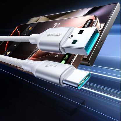 Data- og ladekabel USB-A - USB-C Joyroom S-A28 Flash, 18W, 1m, Hvit