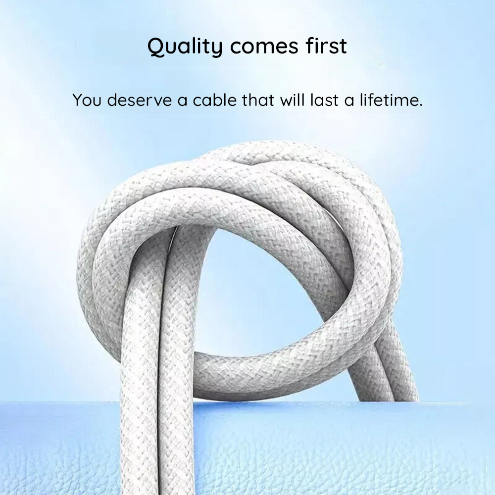USB-C til USB-C data- og ladekabel Lito LD04CC, 60W, 2m, Hvit