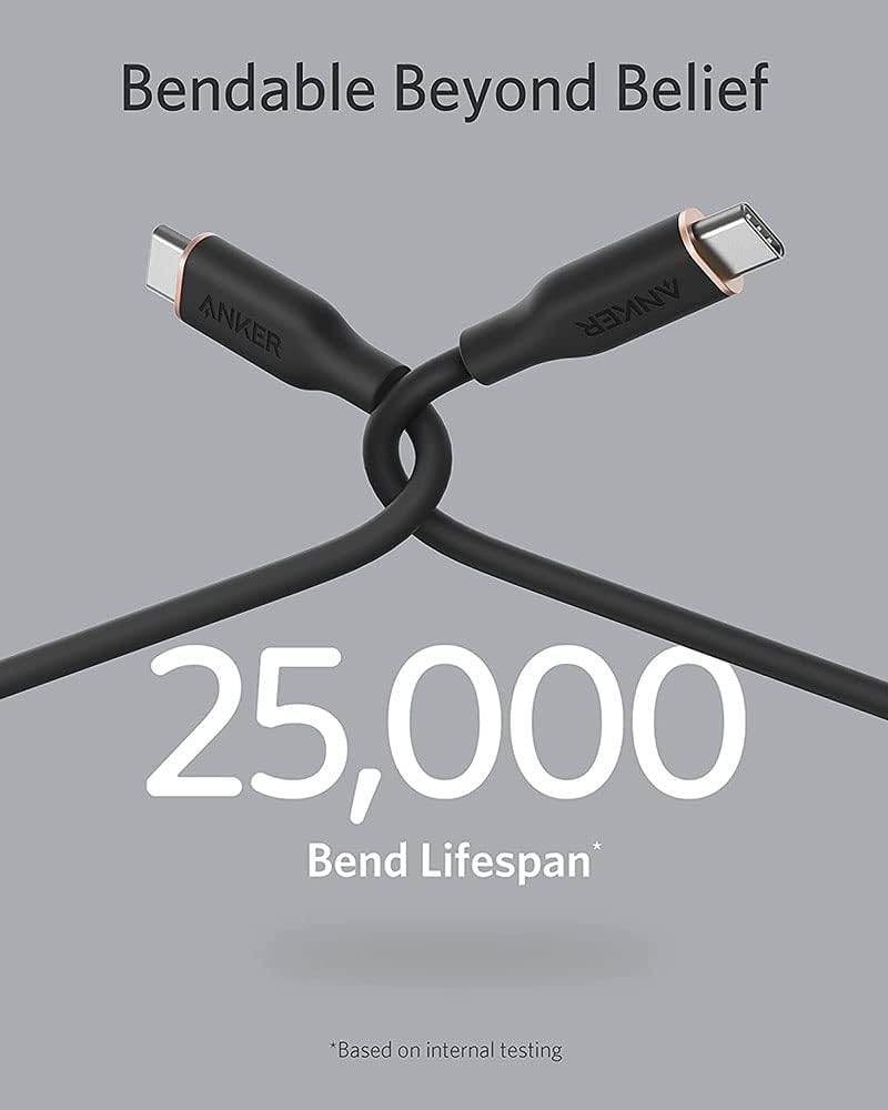 USB-C Data- og Ladekabel - USB-C Anker PowerLine III, 100W, 0.9m, Svart A8552H11