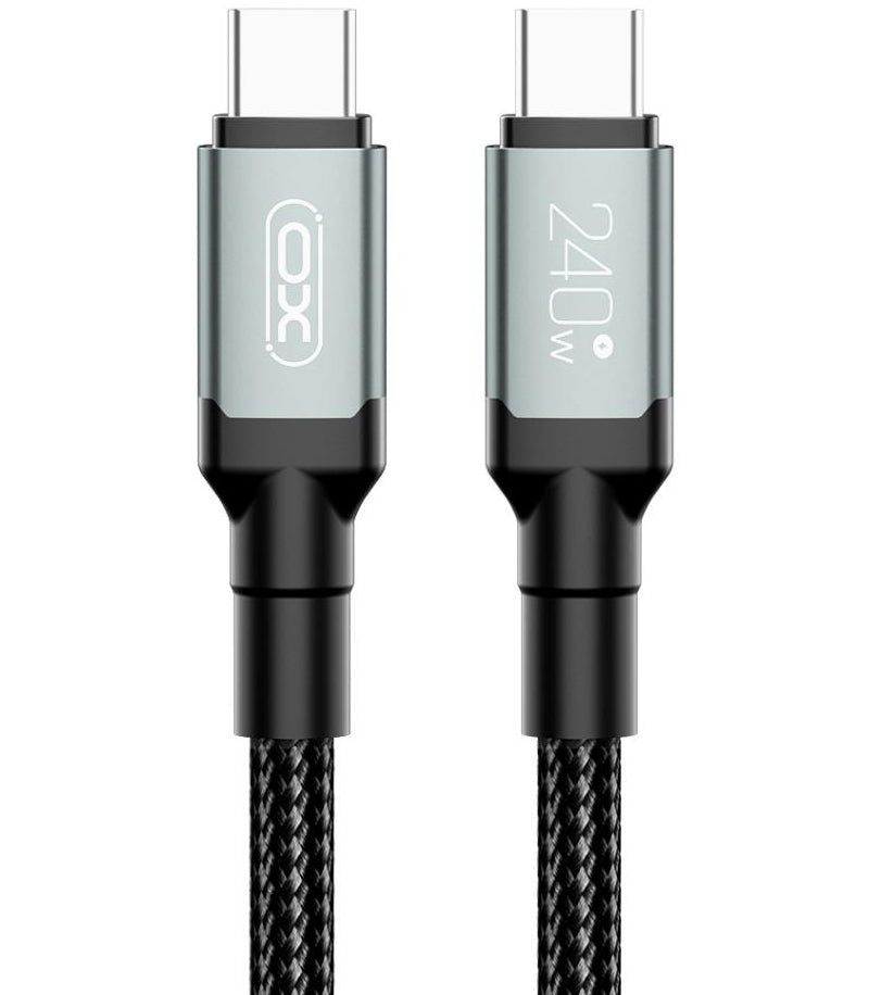 USB-C Data- og Ladekabel - USB-C XO Design NB-Q264B, 240W, 2m, Svart