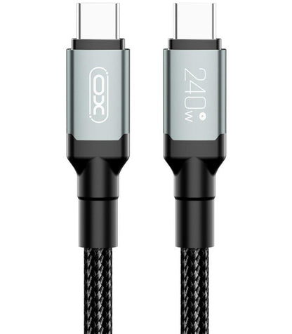 USB-C data- og ladekabel - USB-C XO Design NB-Q264A, 240W, 1m, Svart