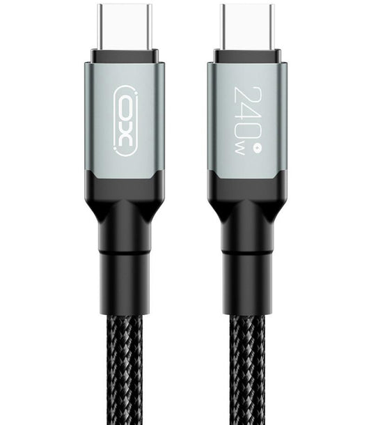 USB-C data- og ladekabel - USB-C XO Design NB-Q264A, 240W, 1m, Svart