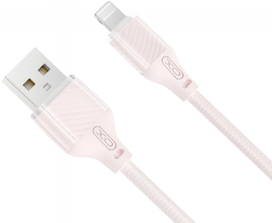 USB-A - Lightning Data og Ladekabel XO Design NB291, 18W, 1m, Rosa
