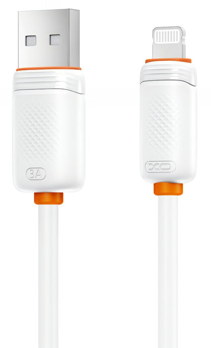 USB-A - Lightning Data og Ladekabel XO Design NB302, 18W, 1m, Hvit
