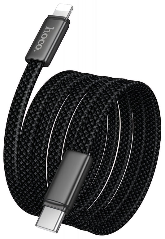 USB-C - Lightning Lade- og Datakabel HOCO X125, 30W, 1m, Svart