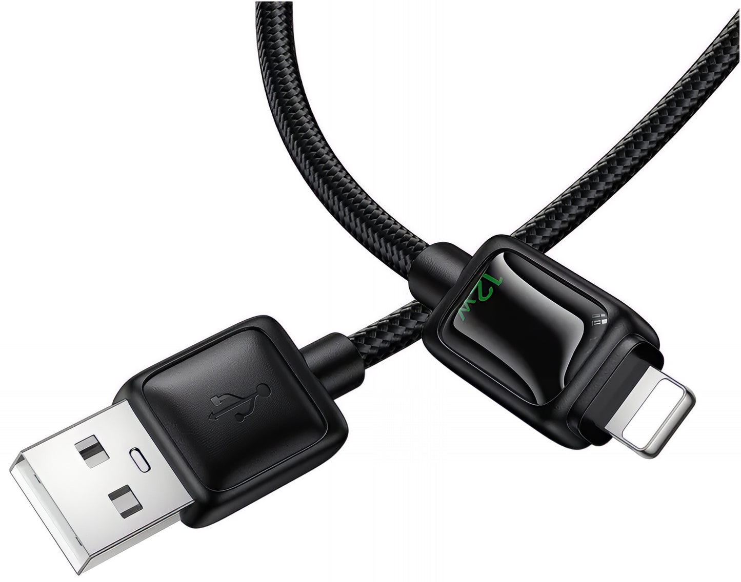 USB-A - Lightning Data- og Ladekabel HOCO U146, 12W, 1.2m, Svart