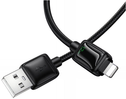 USB-A - Lightning Data- og Ladekabel HOCO U146, 12W, 1.2m, Svart