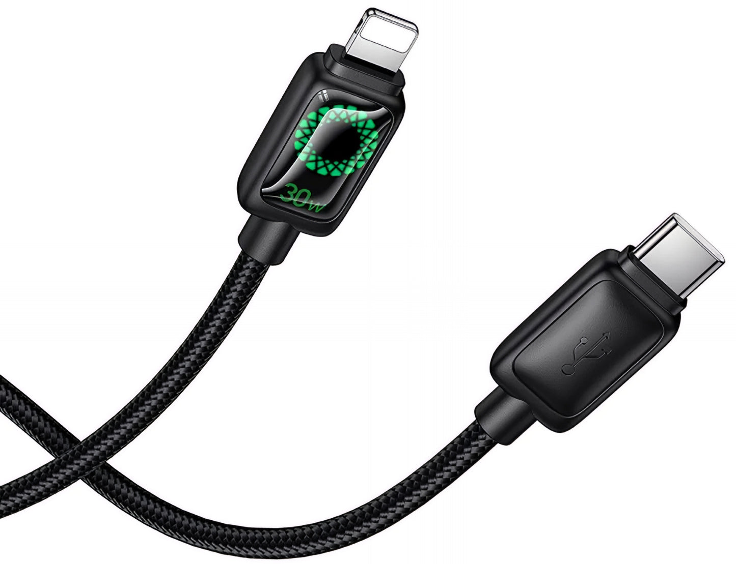 USB-C til Lightning-lade- og datakabel HOCO U146, 30W, 1.2m, Svart
