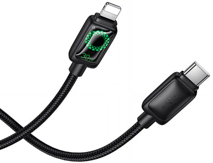 USB-C til Lightning-lade- og datakabel HOCO U146, 30W, 1.2m, Svart