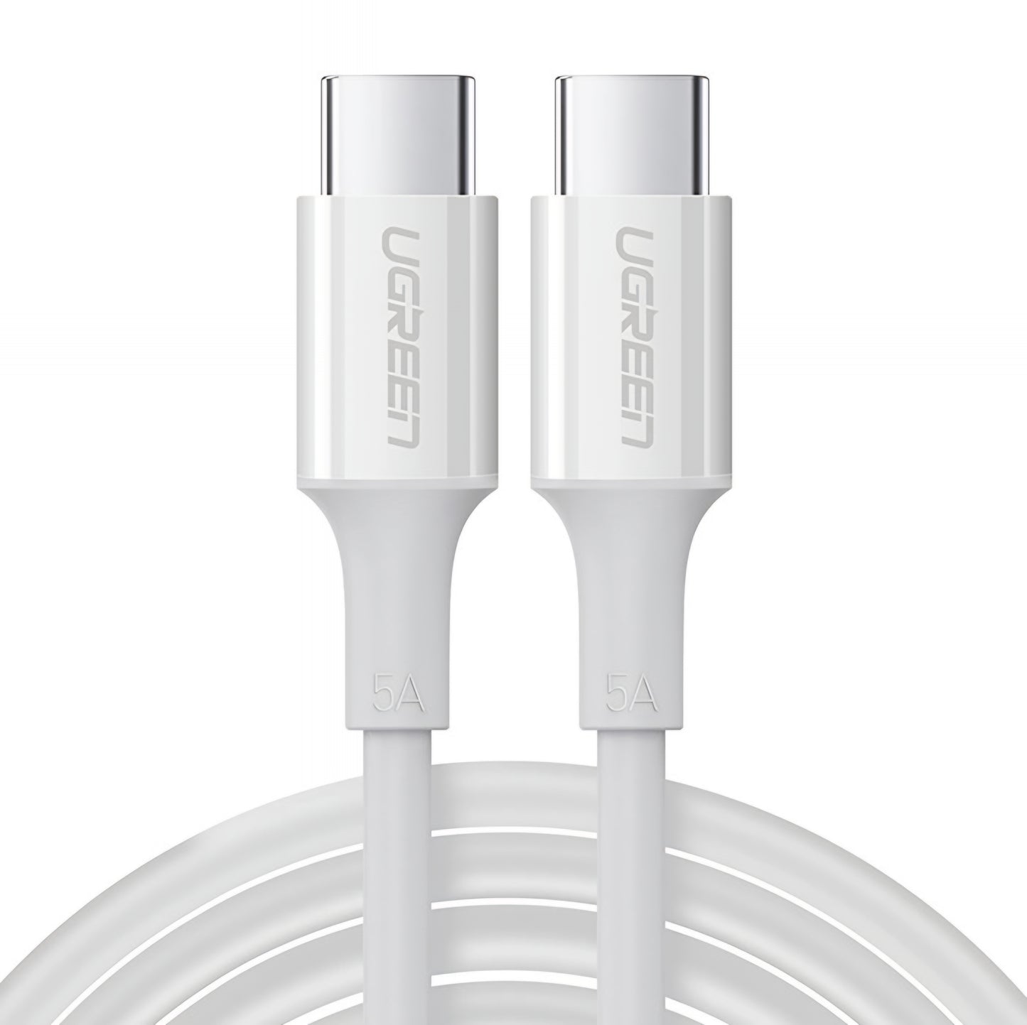 USB-C til USB-C data- og ladekabel UGREEN US300, 100W, 2m, Hvit