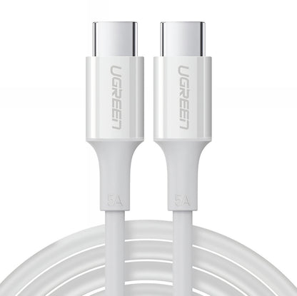 USB-C til USB-C data- og ladekabel UGREEN US300, 100W, 2m, Hvit