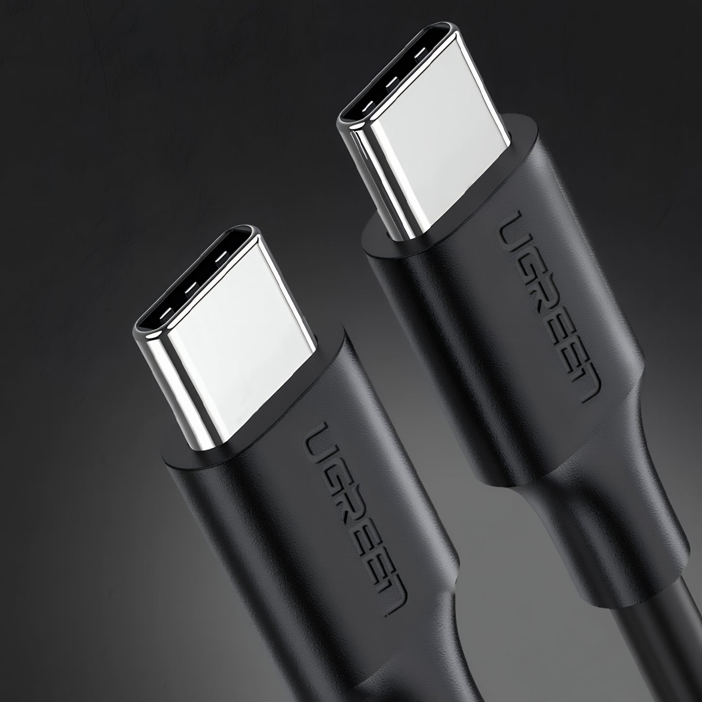 USB-C til USB-C data- og ladekabel UGREEN US286, 60W, 3m, Svart