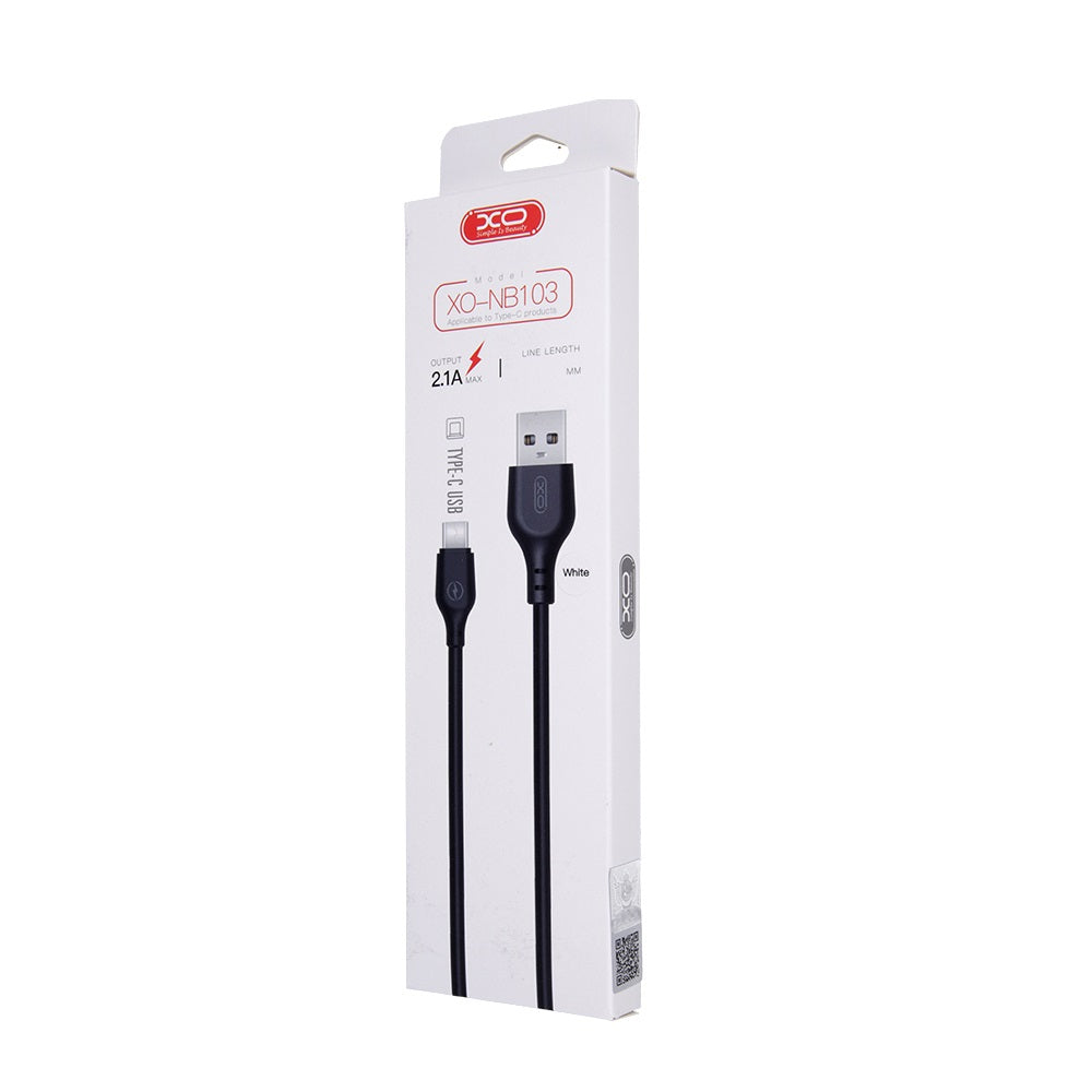 Data- og ladekabel USB-A - Lightning XO Design NB103, 18W, 2m, Svart
