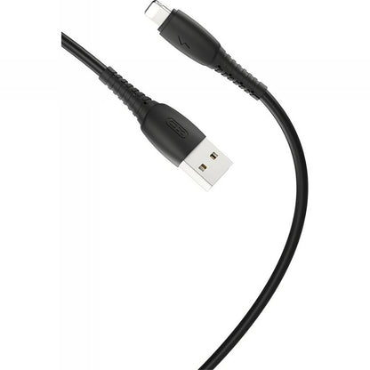 USB-A - Lightning Data- og Ladekabel XO Design NB-P163, 18W, 1m, Svart