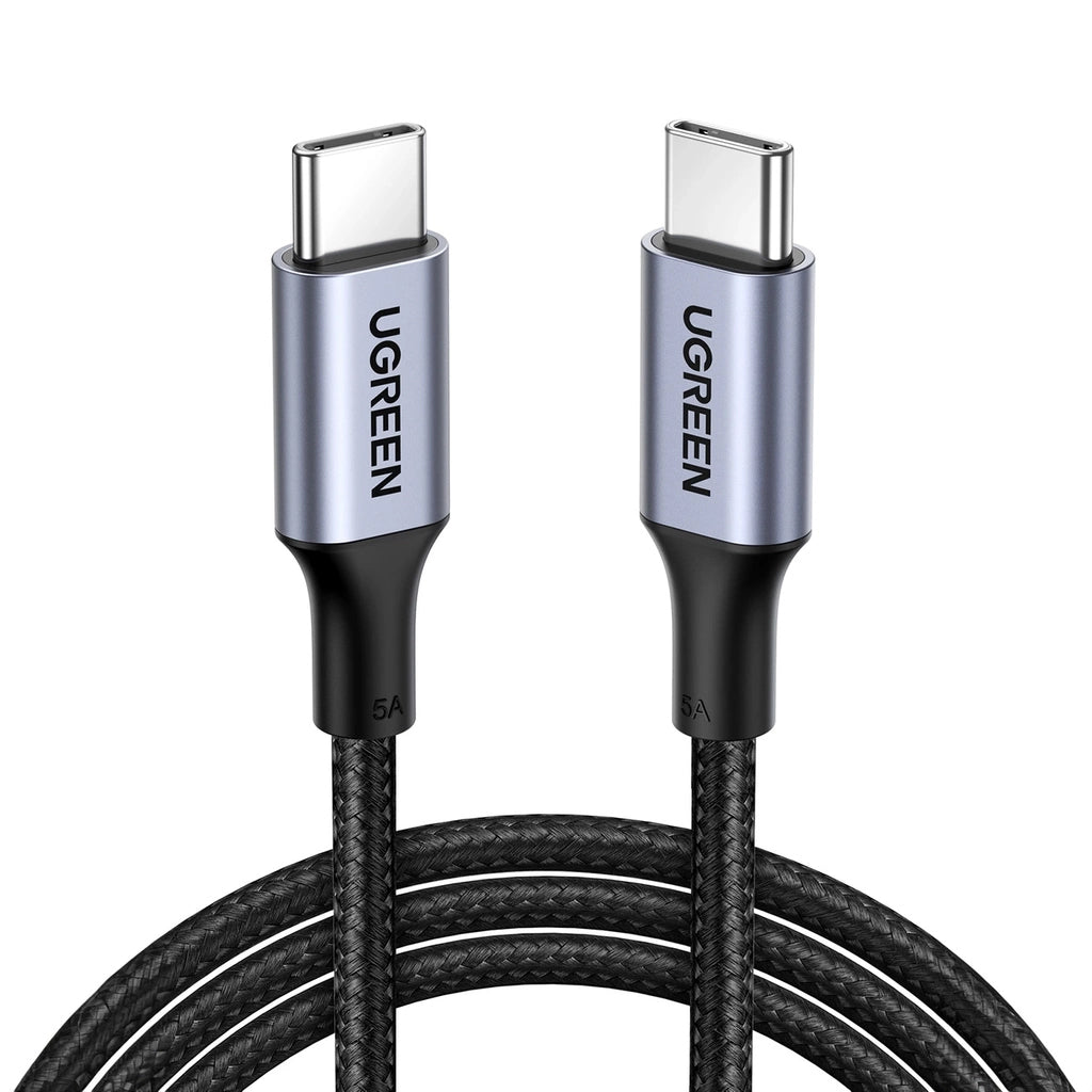 USB-C til USB-C data- og ladekabel UGREEN US316, 100W, 0.5m, Grå