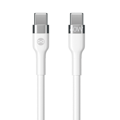 USB-C data- og ladekabel - USB-C Forever Flexible, 60W, 2m, Hvit