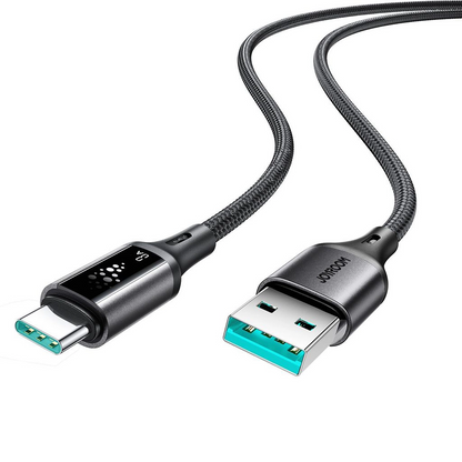Data- og ladekabel USB-A - USB-C Joyroom S-A60 StarTalk, 18W, 1.2m, Svart