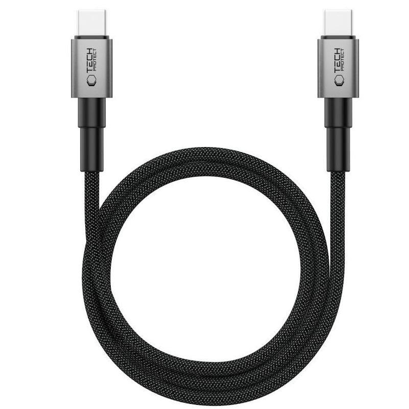 USB-C til USB-C data- og ladekabel Tech-Protect Ultraboost DNA MagTwist, 100W, 2m, Grå