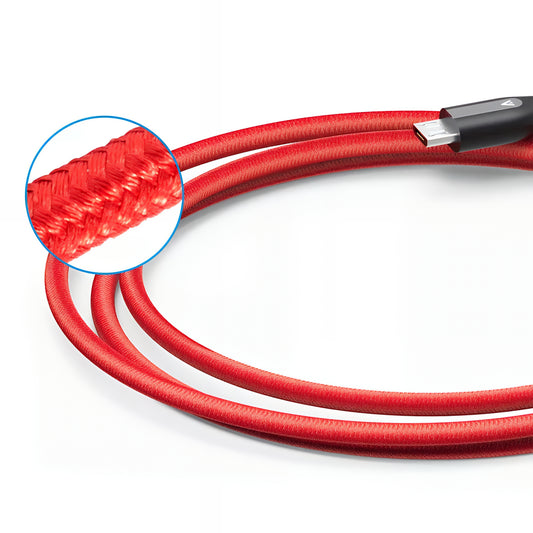 USB-A - microUSB Anker PowerLine+ data- og ladekabel, 18W, 0.91m, Rød A8142G91