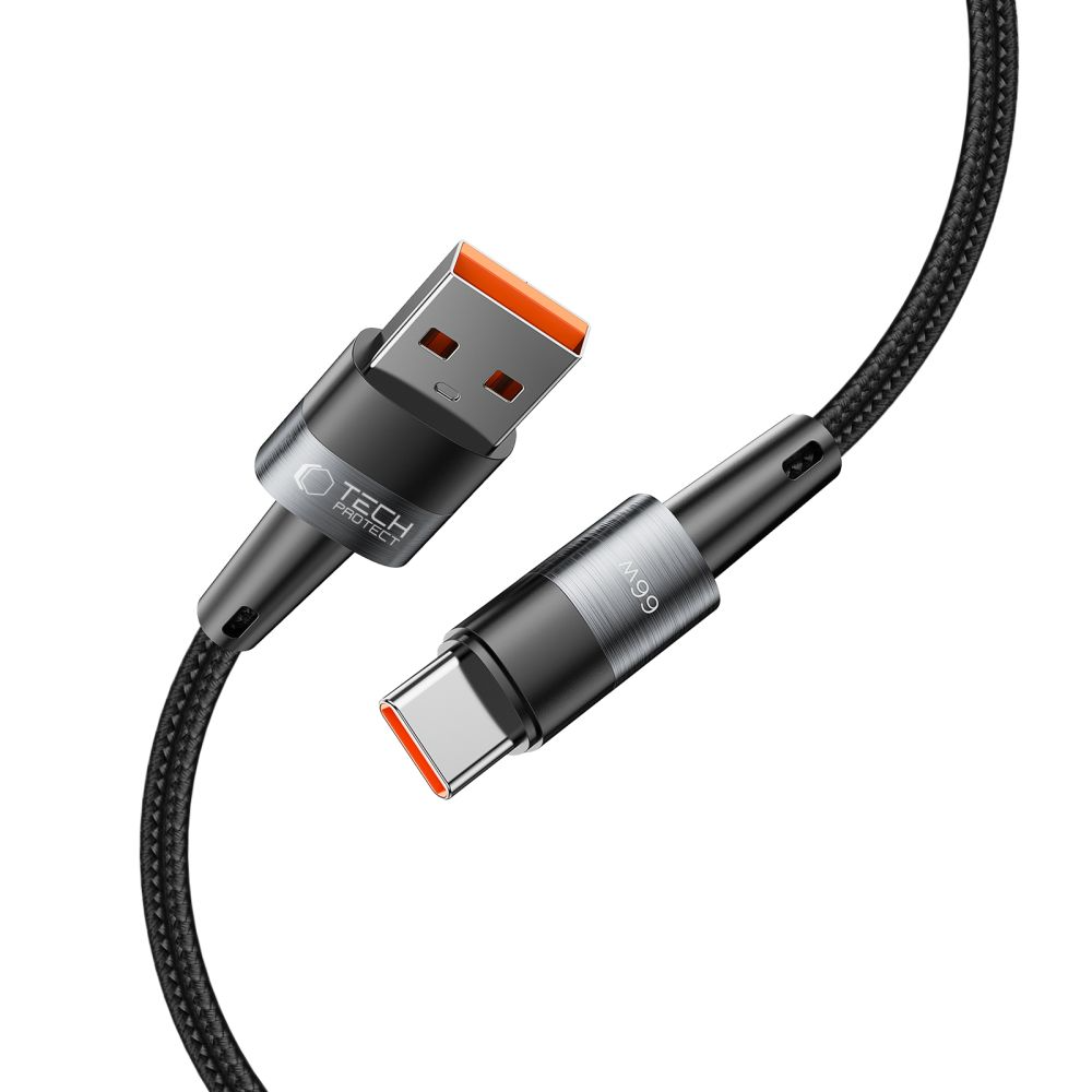 USB-A til USB-C data- og ladekabel Tech-Protect Ultraboost, 66W, 0,5m, grå