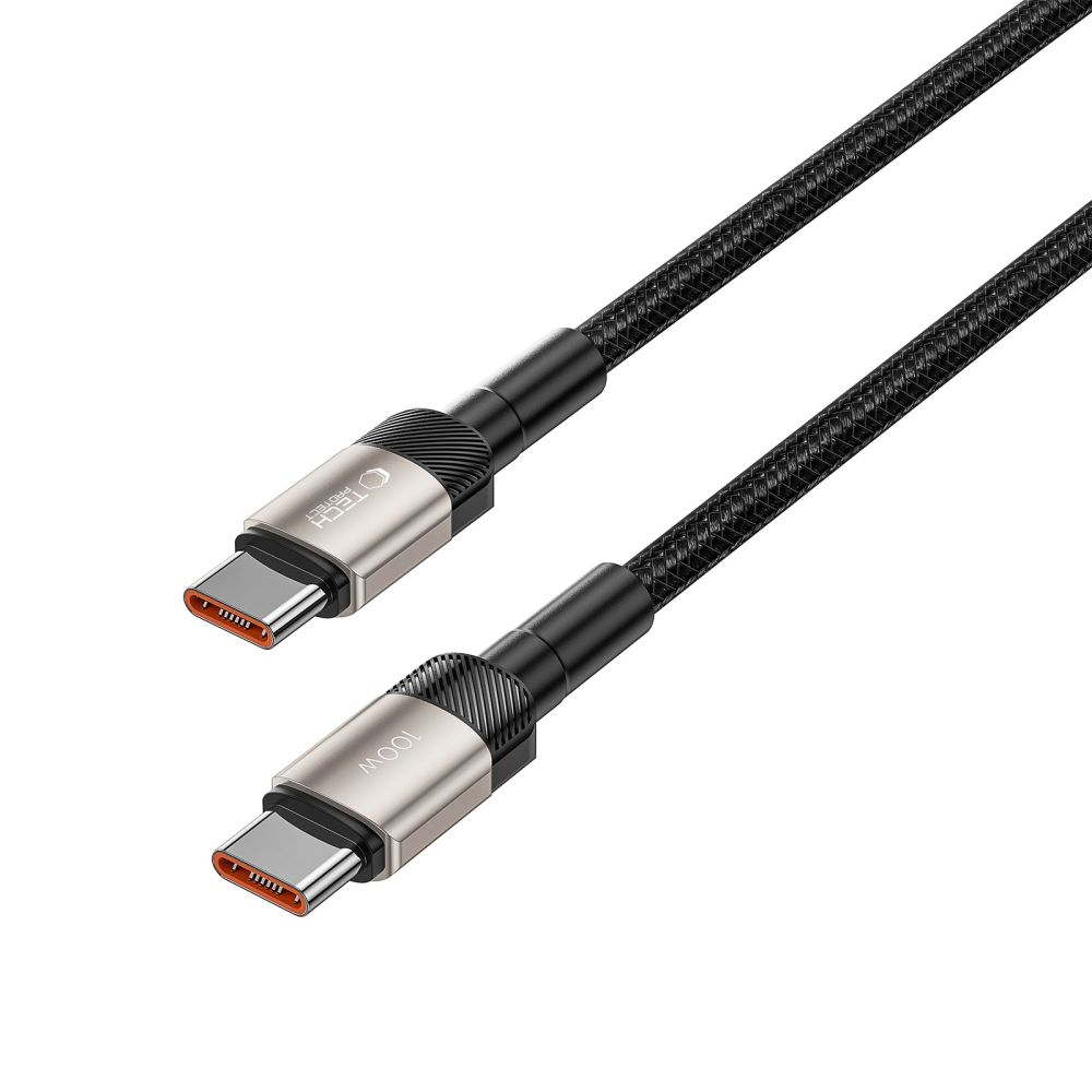 USB-C data- og ladekabel - USB-C Tech-Protect Ultraboost EVO, 100W, 1m, Sølv