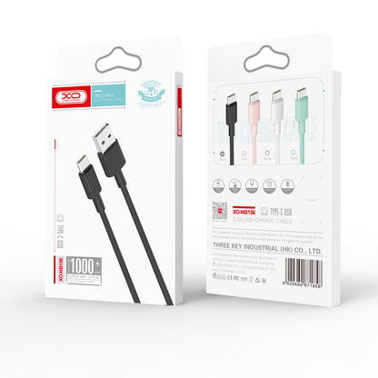 USB-A til USB-C data- og ladekabel XO Design NB156, 18W, 1m, Svart