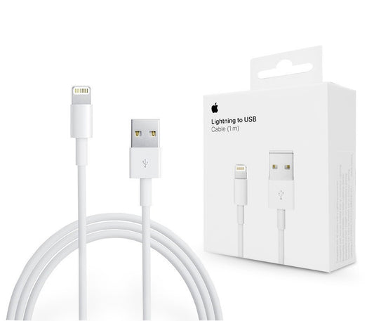 USB-A - Lightning Apple A1480 data- og ladekabel, 18W, 1m, Hvit MUQW3ZM/A