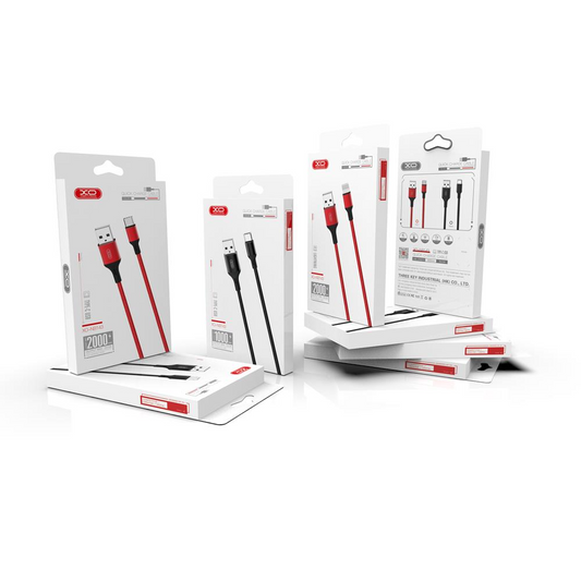 USB-A til USB-C data- og ladekabel XO Design NB143, 18W, 2m, Svart