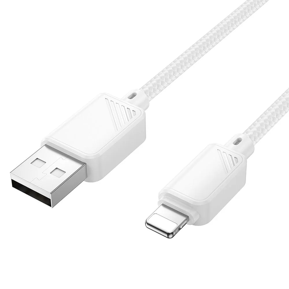 USB-A til Lightning datakabel og ladekabel HOCO X113, 18W, 1m, hvit