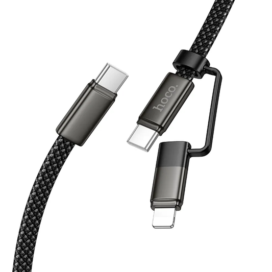 USB-C til Lightning / USB-C data- og ladekabel HOCO X125, 60W, 1m, svart