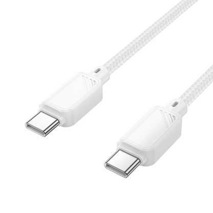 USB-C Data- og ladekabel - USB-C HOCO X113, 60W, 1m, Hvit