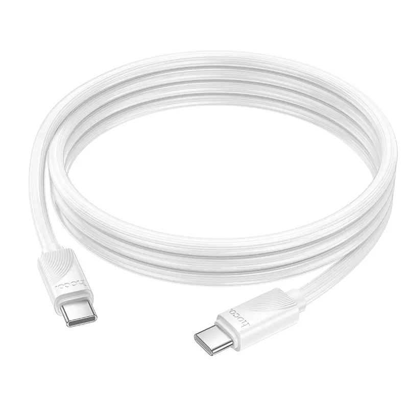 USB-C Data- og ladekabel - USB-C HOCO X114, 60W, 1m, Hvit