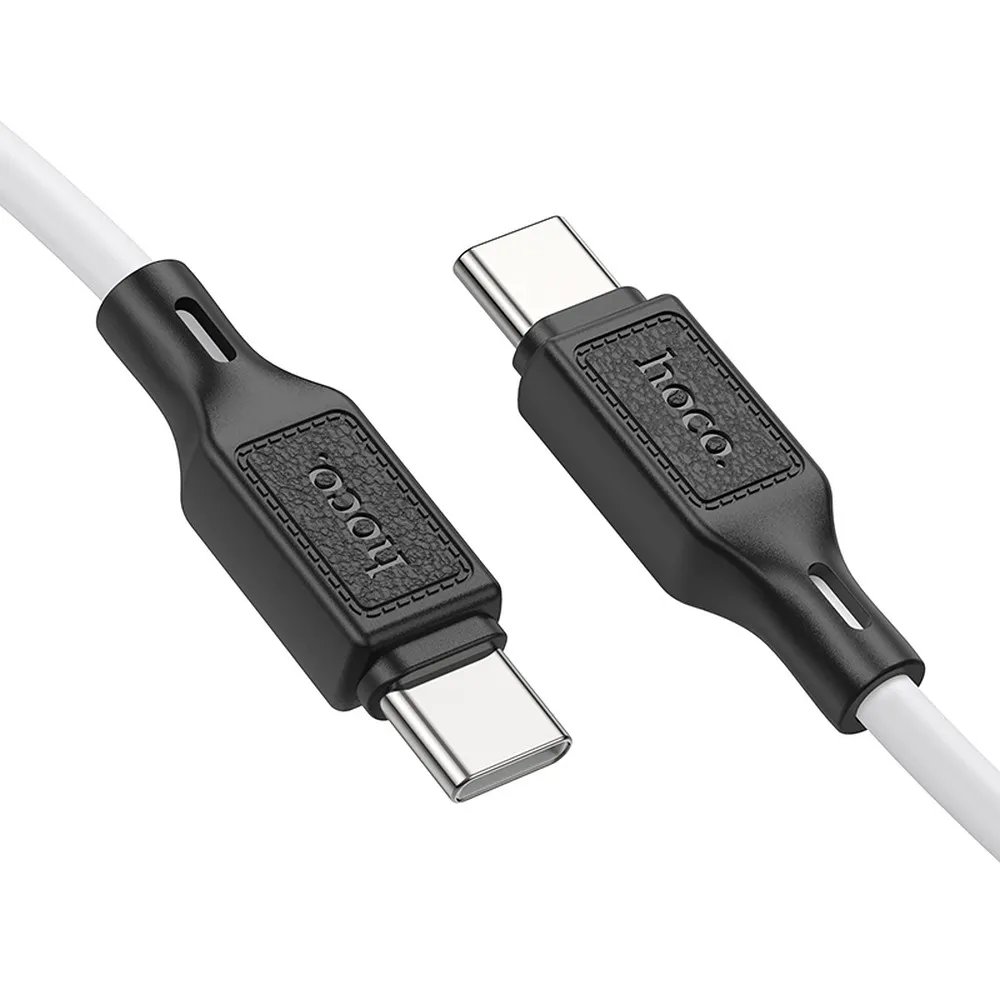 USB-C Data- og ladekabel - USB-C HOCO X90, 60W, 1m, Hvit