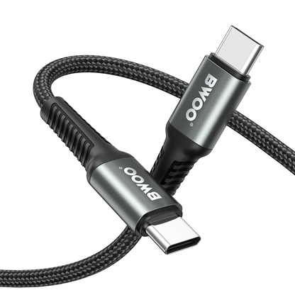 USB-C Data- og ladekabel - USB-C BWOO BO-X288C-C, 60W, 1m, Svart