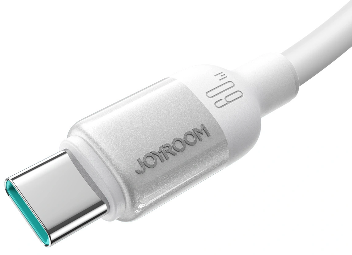USB-C Data- og ladekabel - USB-C Joyroom S-A62 Lively, 60W, 1,2m, Hvit