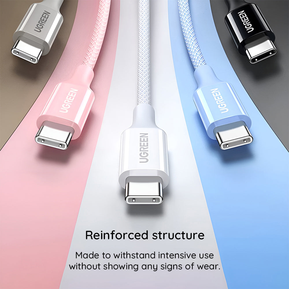 USB-C Data- og ladekabel - USB-C UGREEN L502, 100W, 1m, Oransje