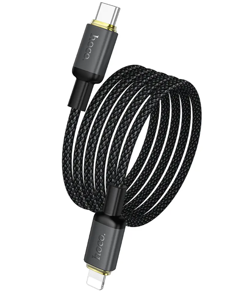 USB-C til Lightning datakabel og ladekabel HOCO X128 Benefit, 30W, 1m, svart