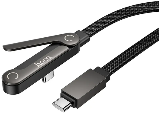 USB-C Data- og ladekabel - USB-C HOCO U150 Exquisite, 60W, 1,2m, Svart