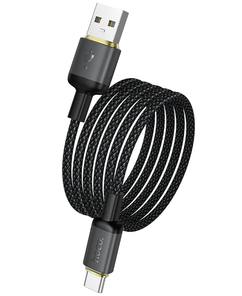 USB-A til USB-C datakabel og ladekabel HOCO X128 Benefit, 36W, 1m, svart