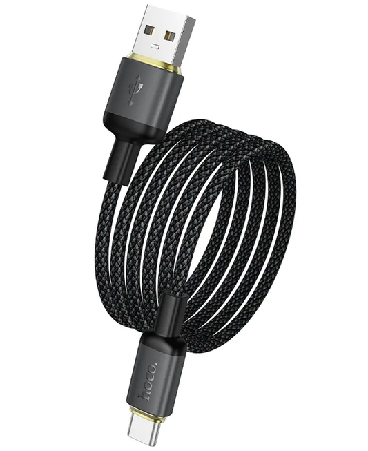 USB-A til USB-C datakabel og ladekabel HOCO X128 Benefit, 36W, 1m, svart