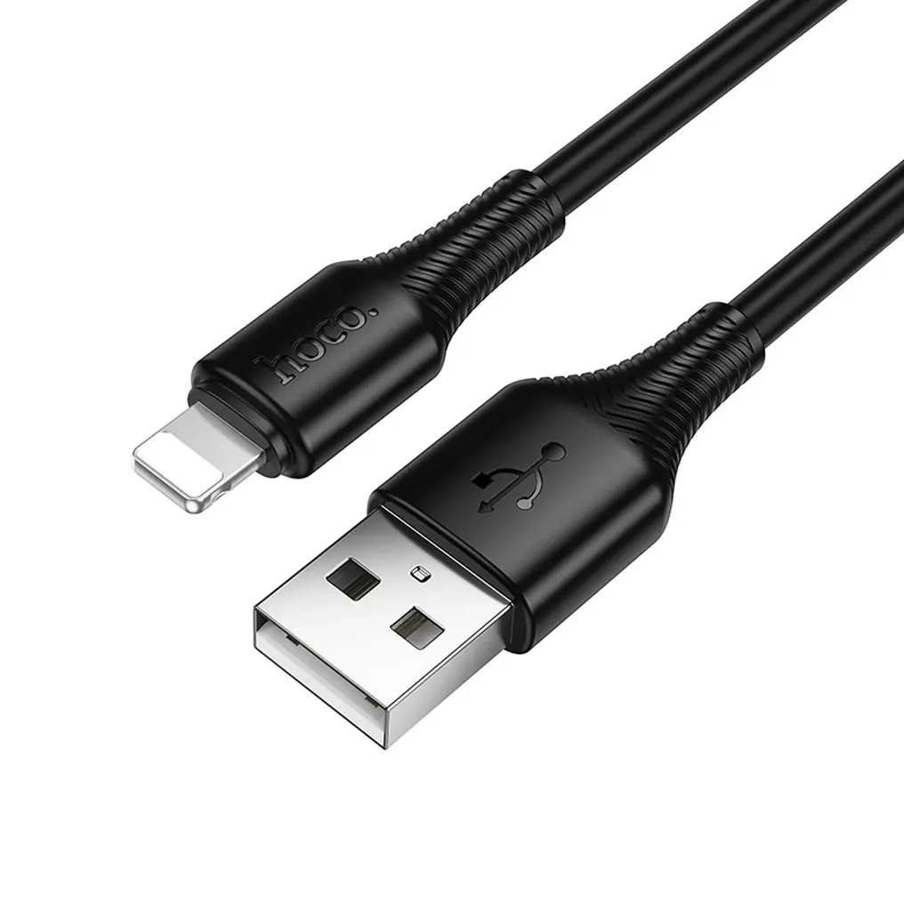USB-A til Lightning data- og ladekabel HOCO X120, 18W, 1m, svart