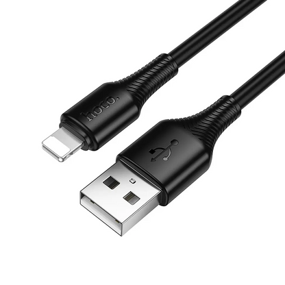 USB-A til Lightning data- og ladekabel HOCO X120, 18W, 1m, svart