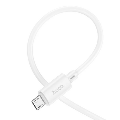 USB-A til microUSB data- og ladekabel HOCO X88, 18W, 2m, hvit