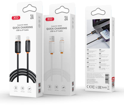 USB-A til USB-C data- og ladekabel XO Design NB302, 18W, 1m, svart